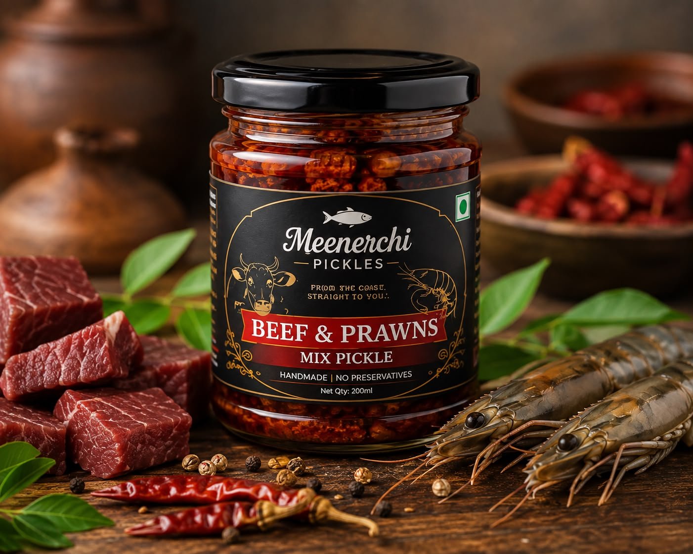 Beef and Prawns Pickle | Meenerchi Pickles